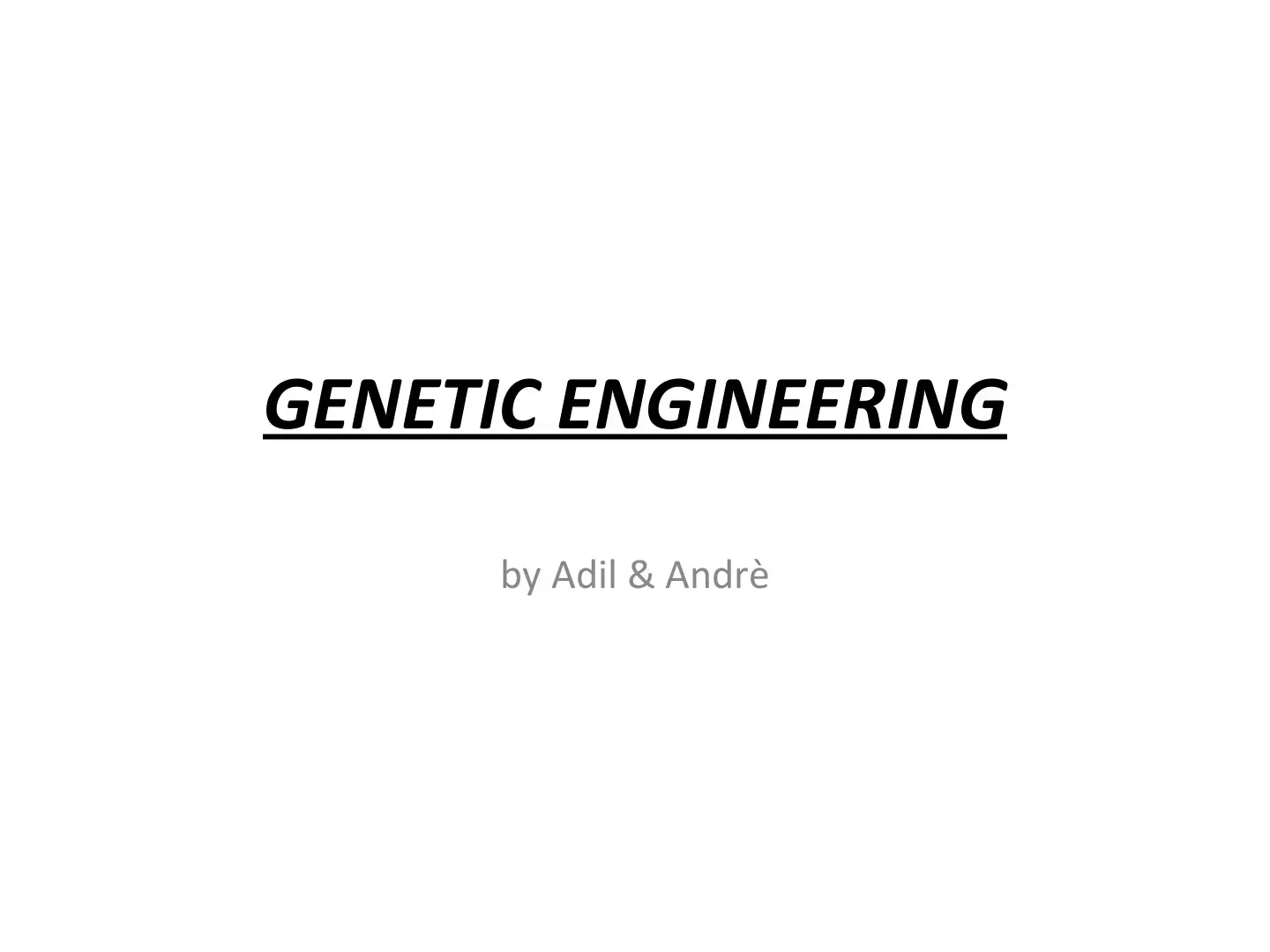 غلاف كتاب GENETIC ENGINEERING