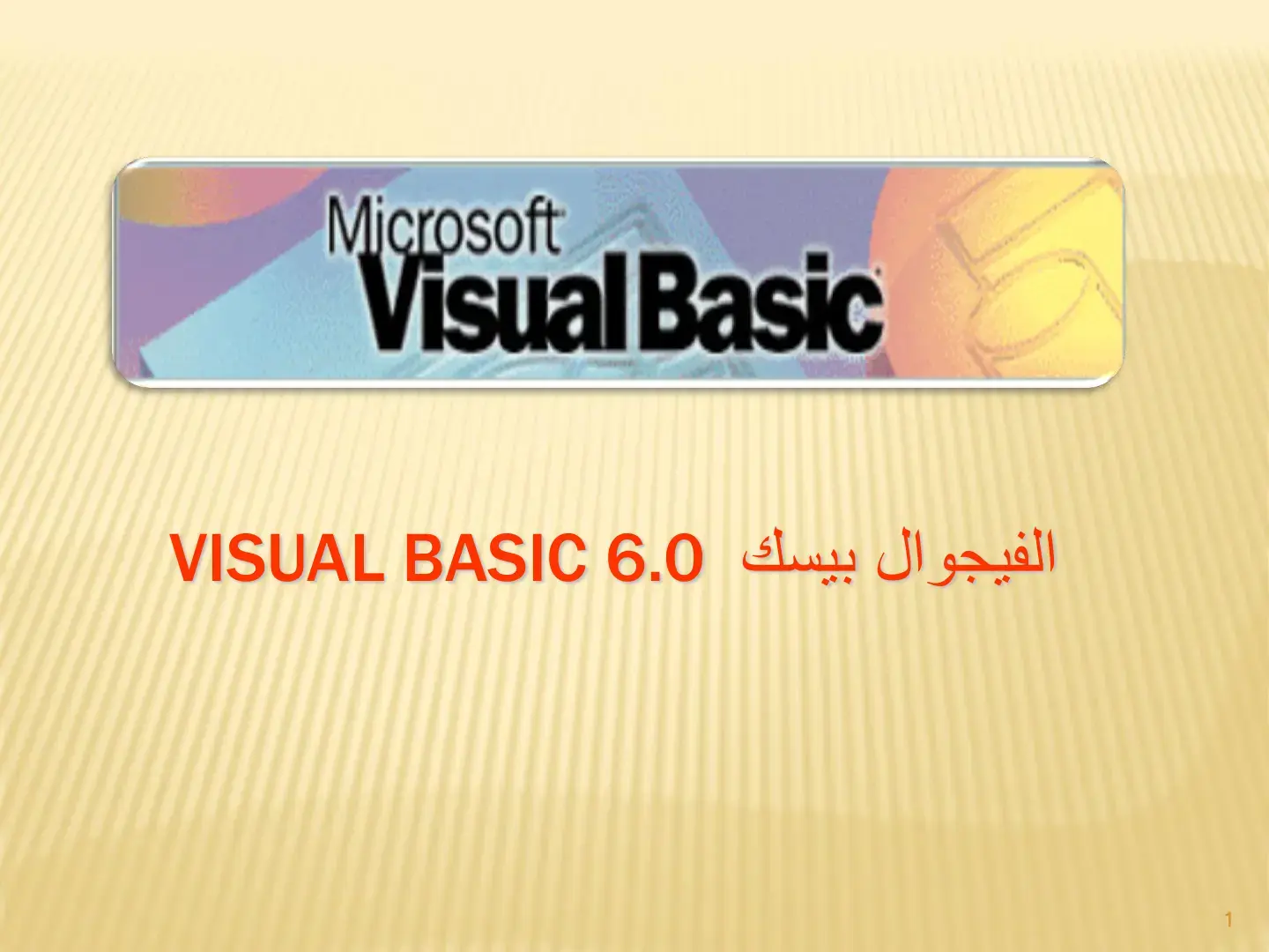 غلاف كتاب الفيجوال بيسك 6.0 VISUAL BASIC