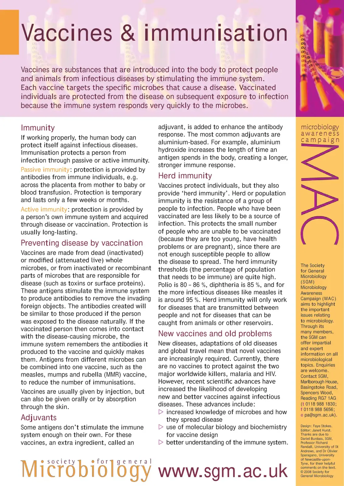 غلاف كتاب Vaccines & Immunisation