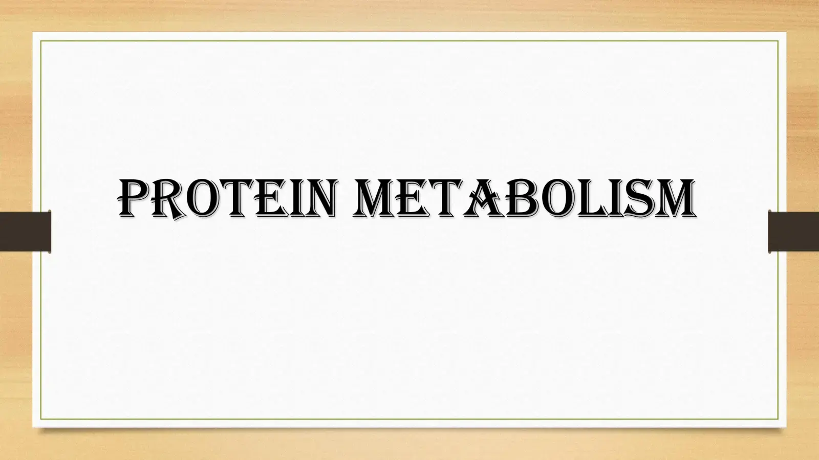 غلاف كتاب PROTEIN METABOLISM