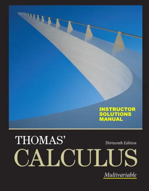 غلاف كتاب INSTRUCTOR SOLUTIONS MANUAL THOMAS' CALCULUS Multivariable