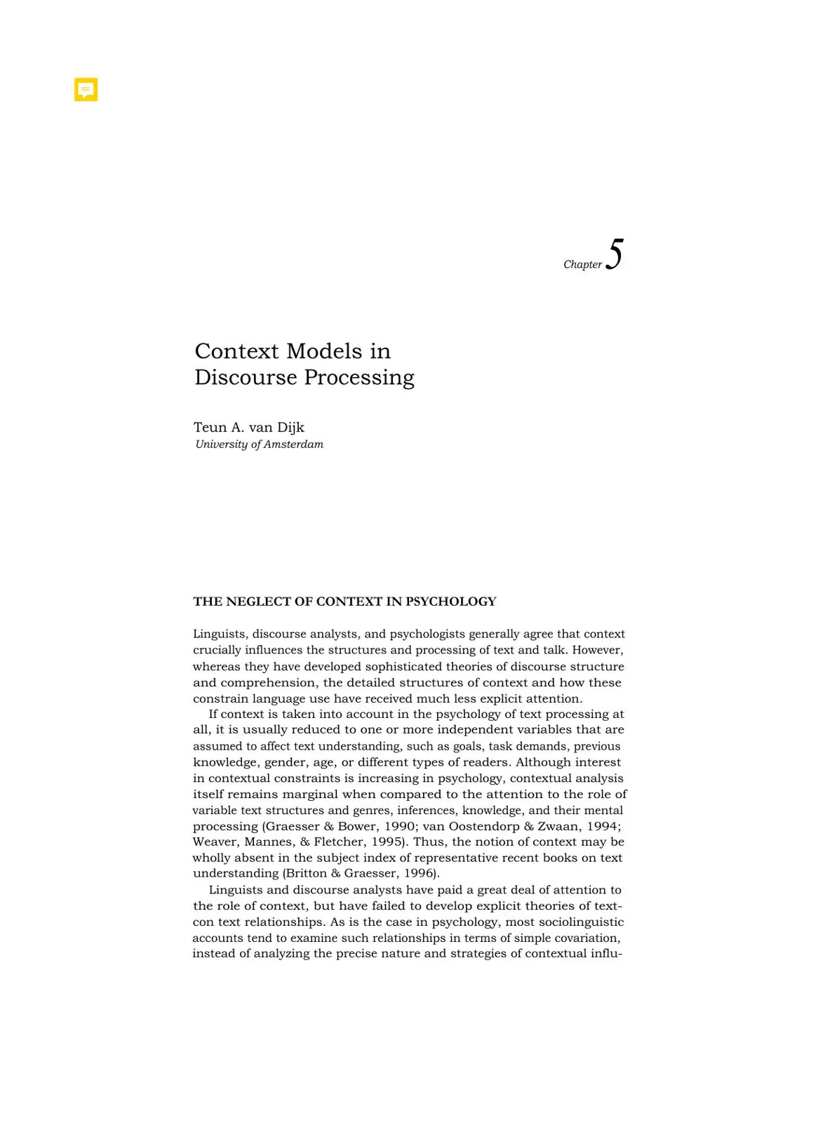 غلاف كتاب Context Models in Discourse Processing