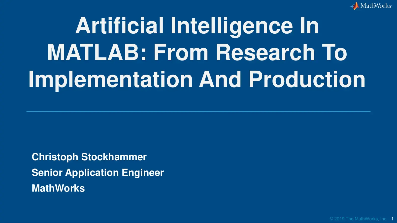 غلاف كتاب Artificial Intelligence In MATLAB: From Research To Implementation And Production