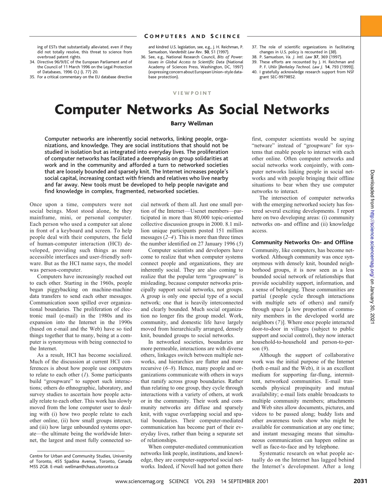 غلاف كتاب Computers and Science