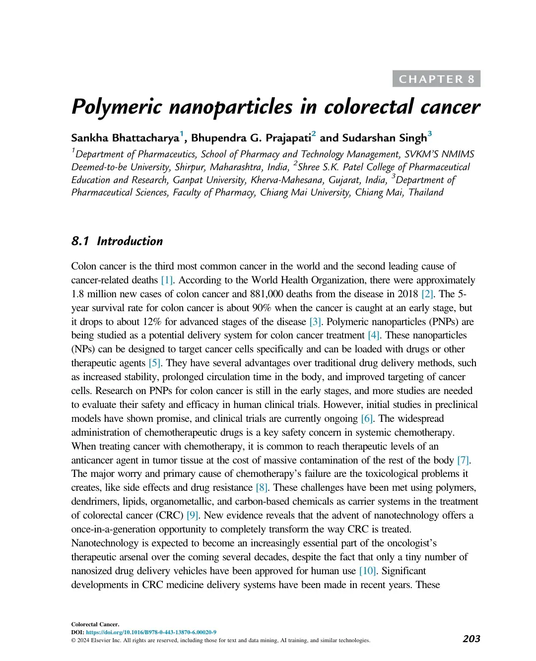 غلاف كتاب Polymeric nanoparticles in colorectal cancer