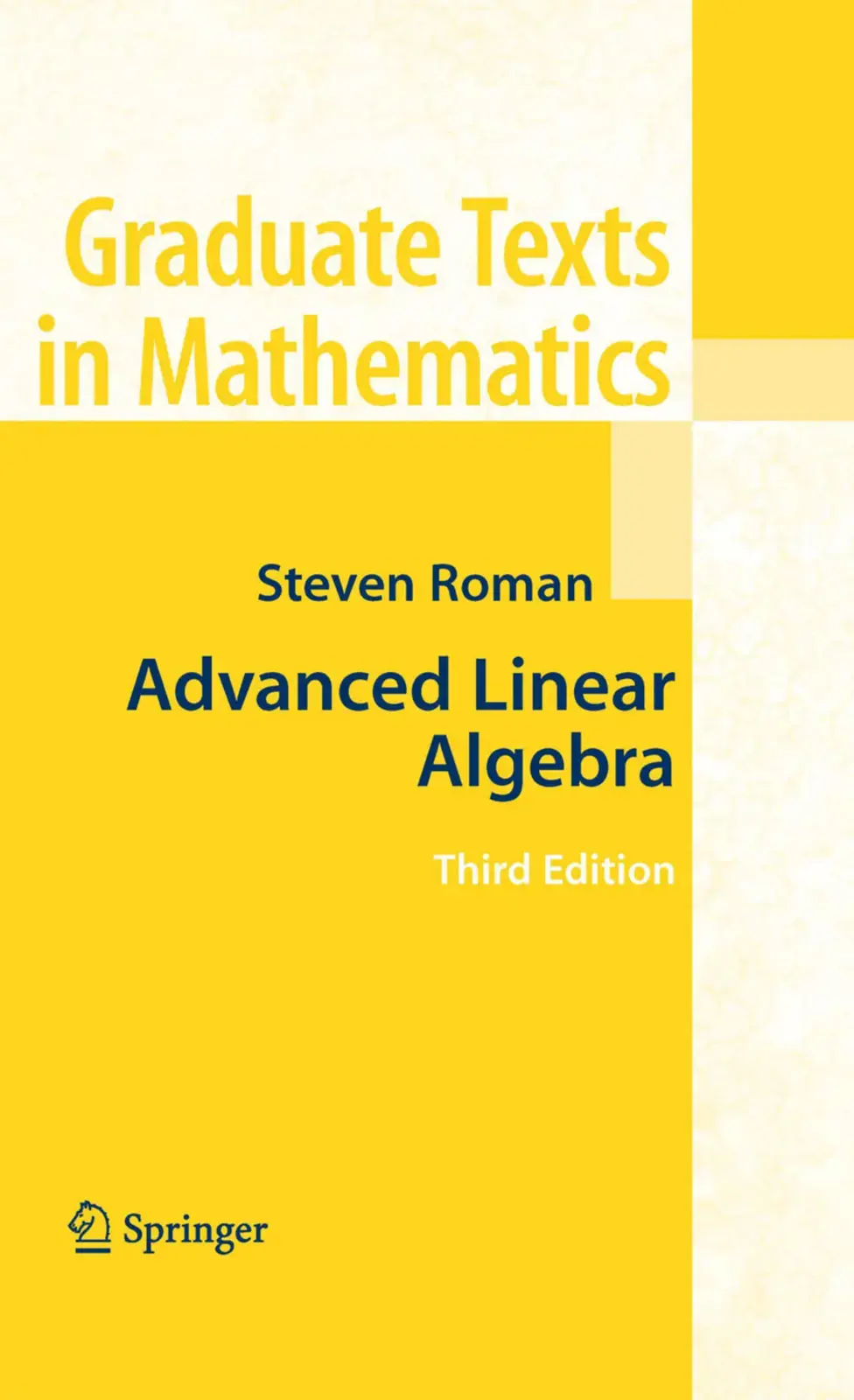 غلاف كتاب Advanced Linear Algebra
