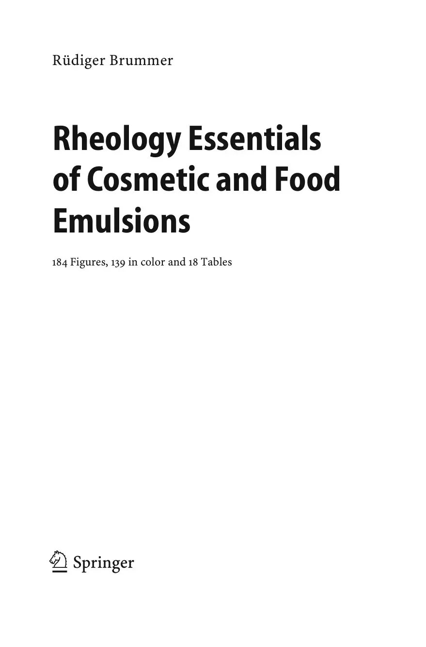 غلاف كتاب Rheology Essentials of Cosmetic and Food Emulsions