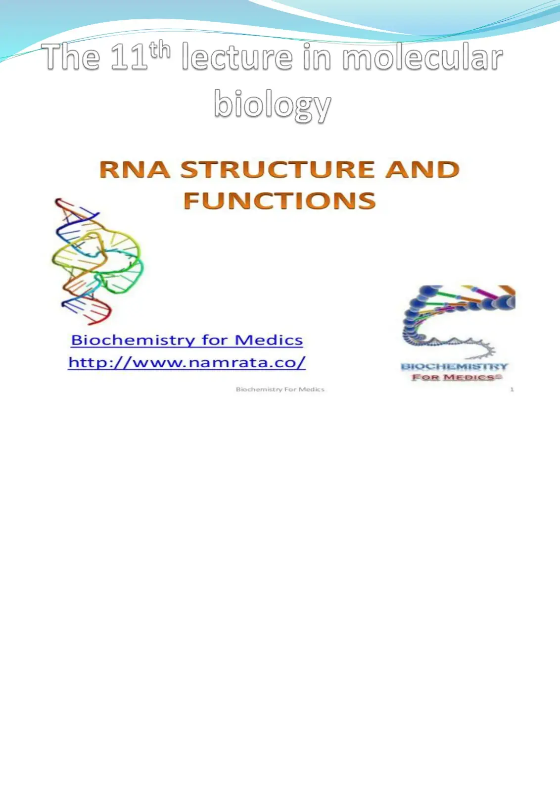 غلاف كتاب RNA STRUCTURE AND FUNCTIONS