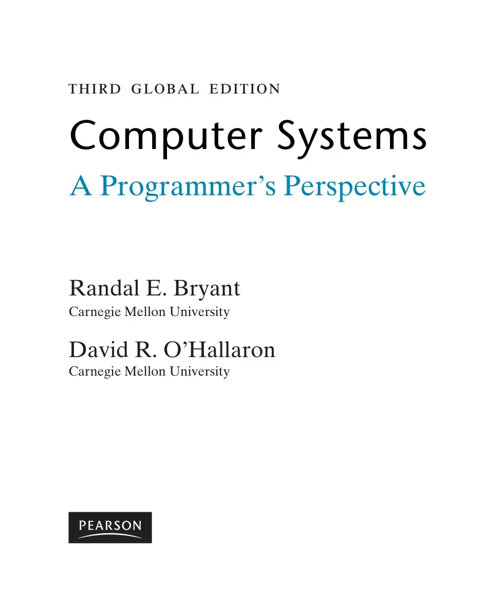 غلاف كتاب Computer Systems A Programmer's Perspective
