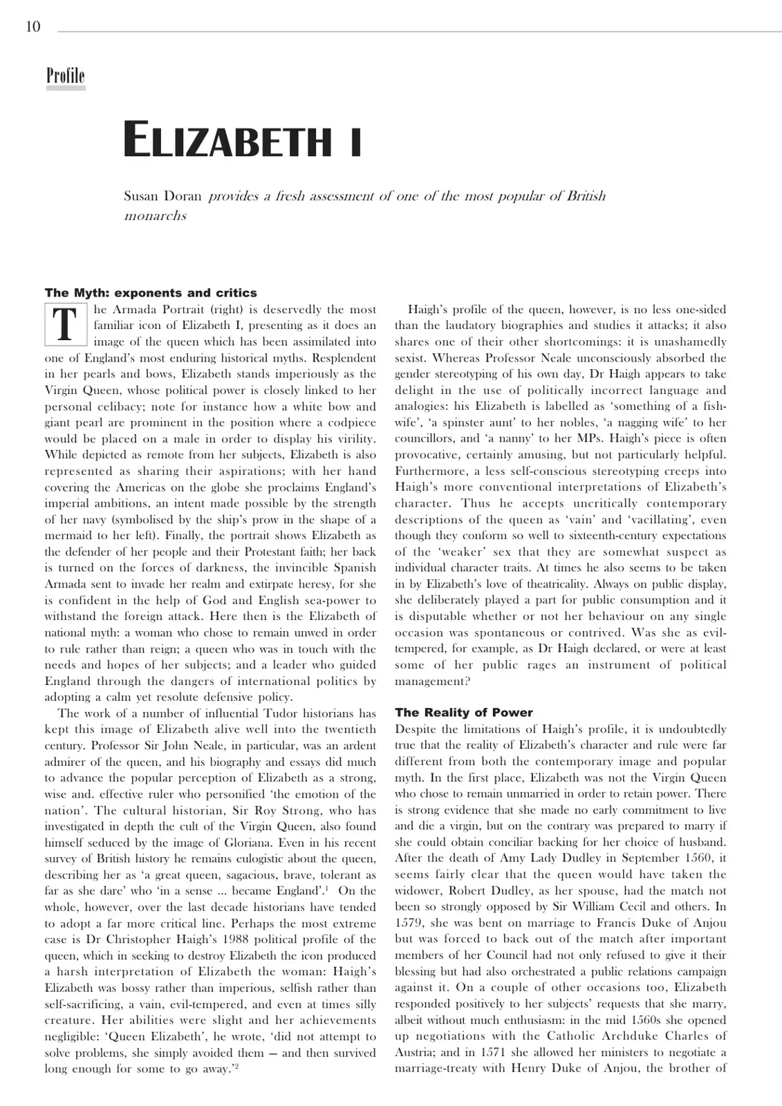 غلاف كتاب ELIZABETH I
