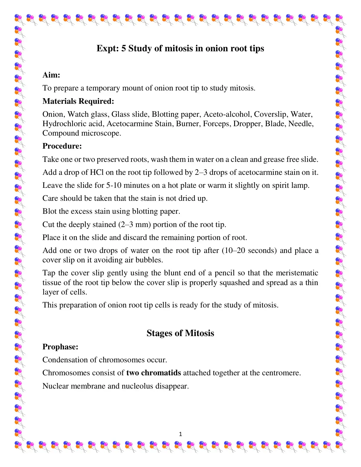 غلاف كتاب Study of Mitosis in Onion Root Tips