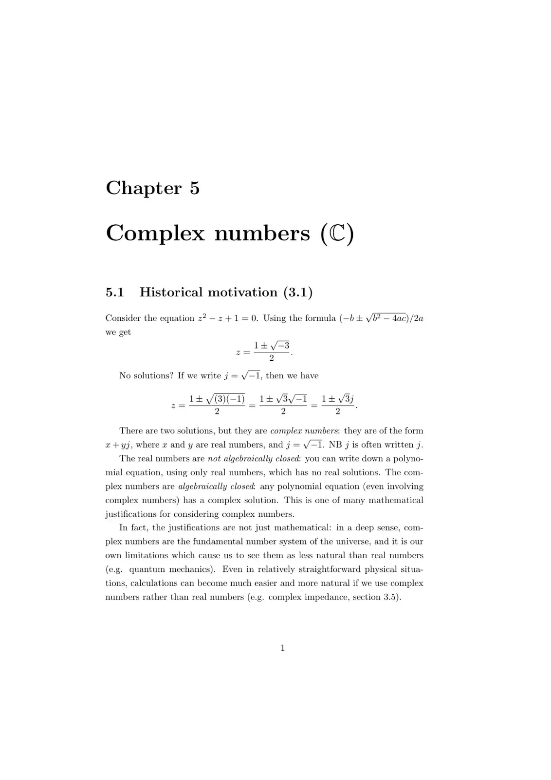 غلاف كتاب Complex numbers (C)