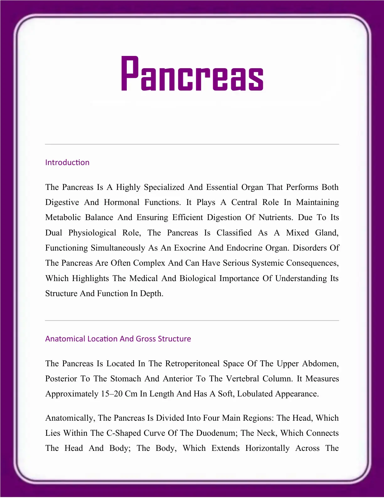 غلاف كتاب Pancreas