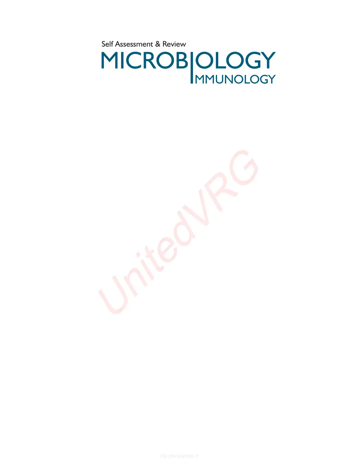 غلاف كتاب Self Assessment & Review MICROBIOLOGY IMMUNOLOGY