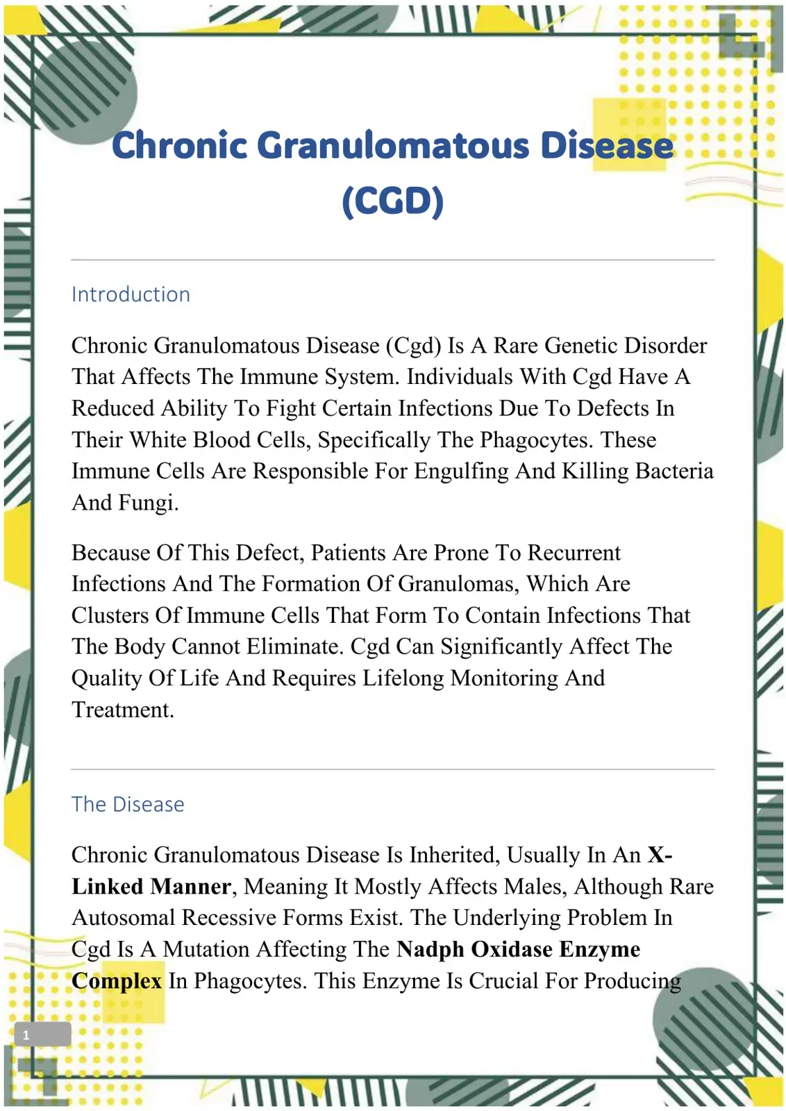 غلاف كتاب Chronic Granulomatous Disease (CGD)
