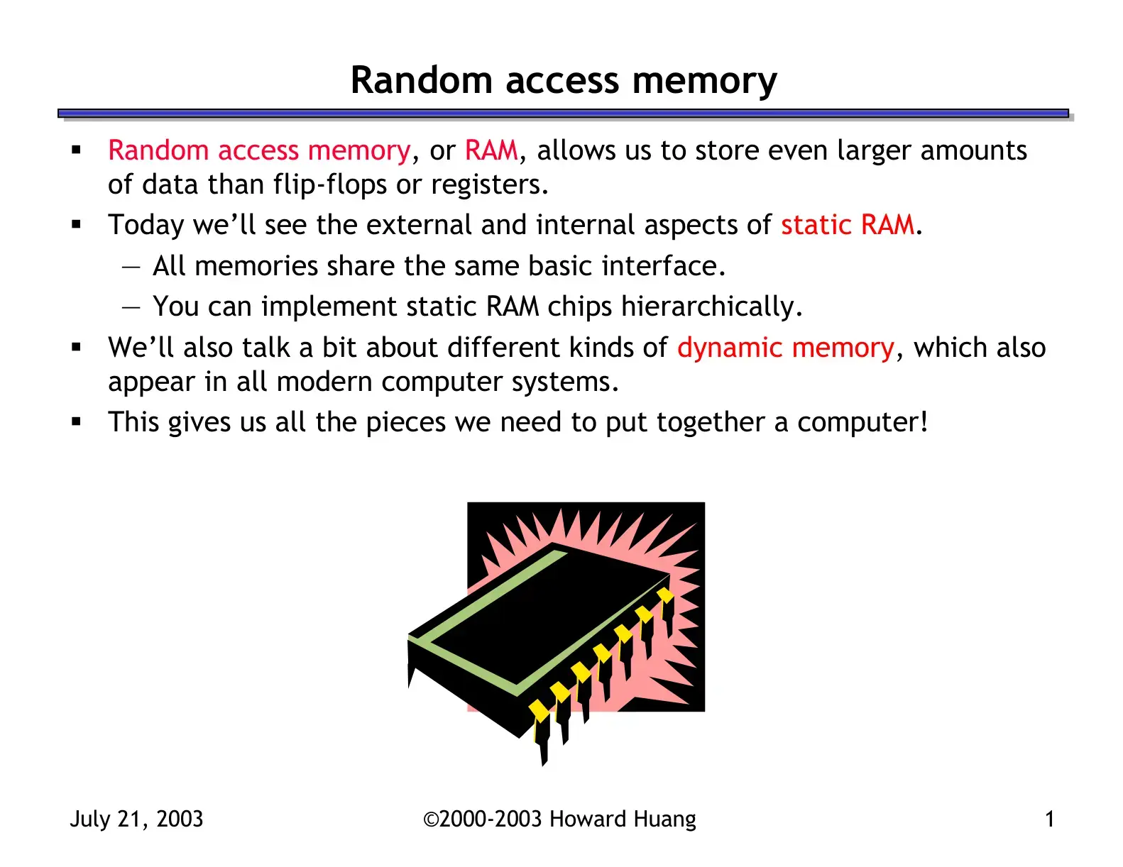 غلاف كتاب Random access memory