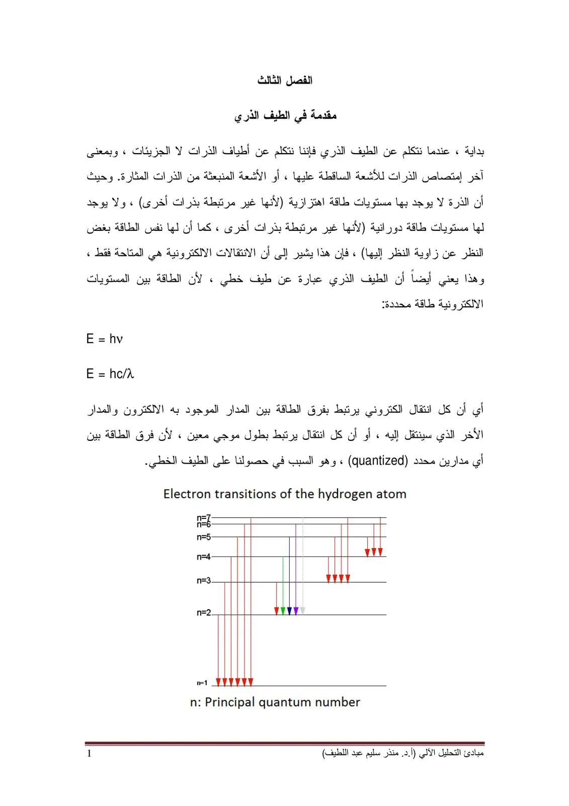 غلاف كتاب الفصل الثالث: مقدمة في الطيف الذري