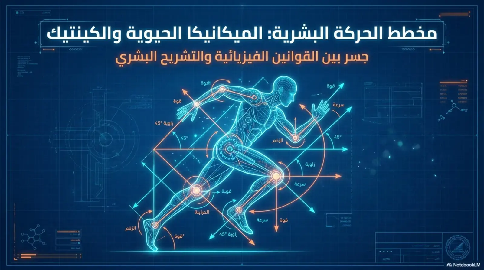غلاف كتاب مخطط الحركة البشرية: الميكانيكا الحيوية والكينتيك