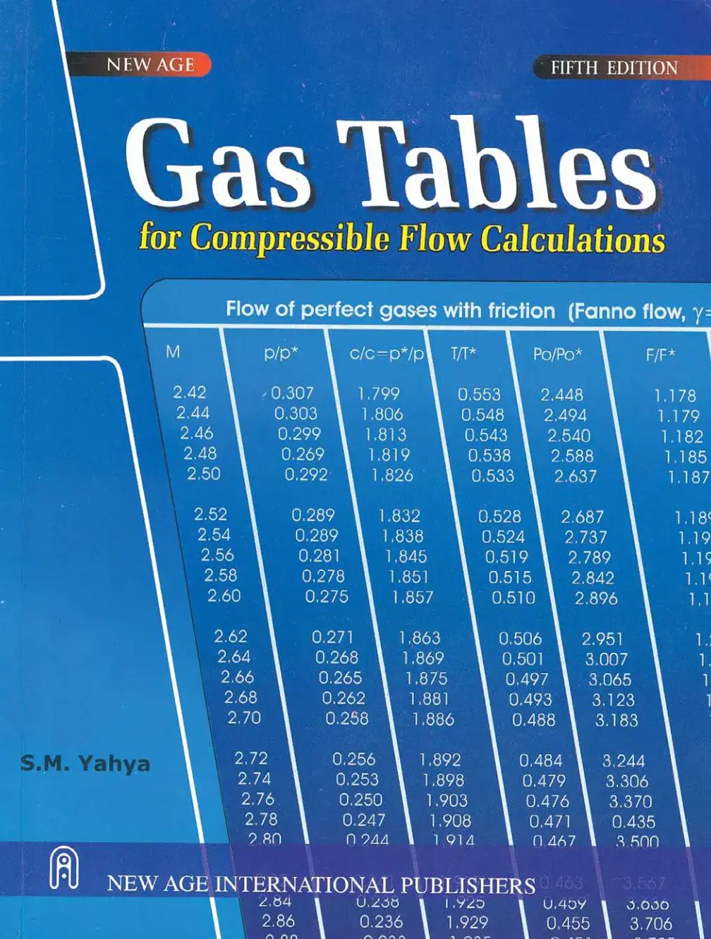 غلاف كتاب Gas Tables for Compressible Flow Calculations