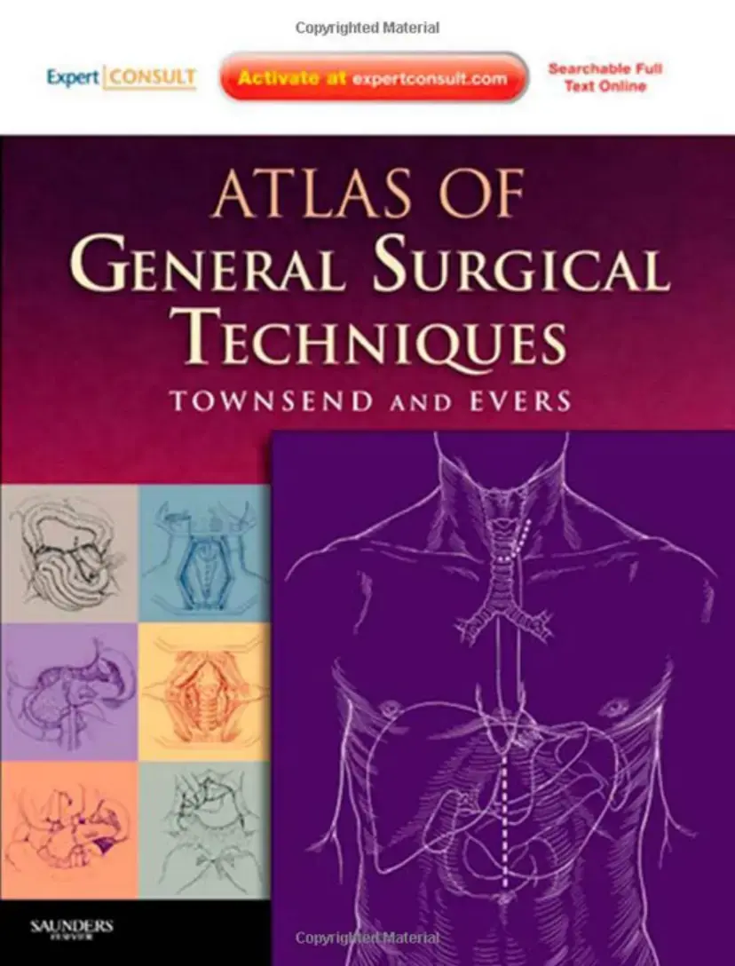 غلاف كتاب ATLAS OF GENERAL SURGICAL TECHNIQUES