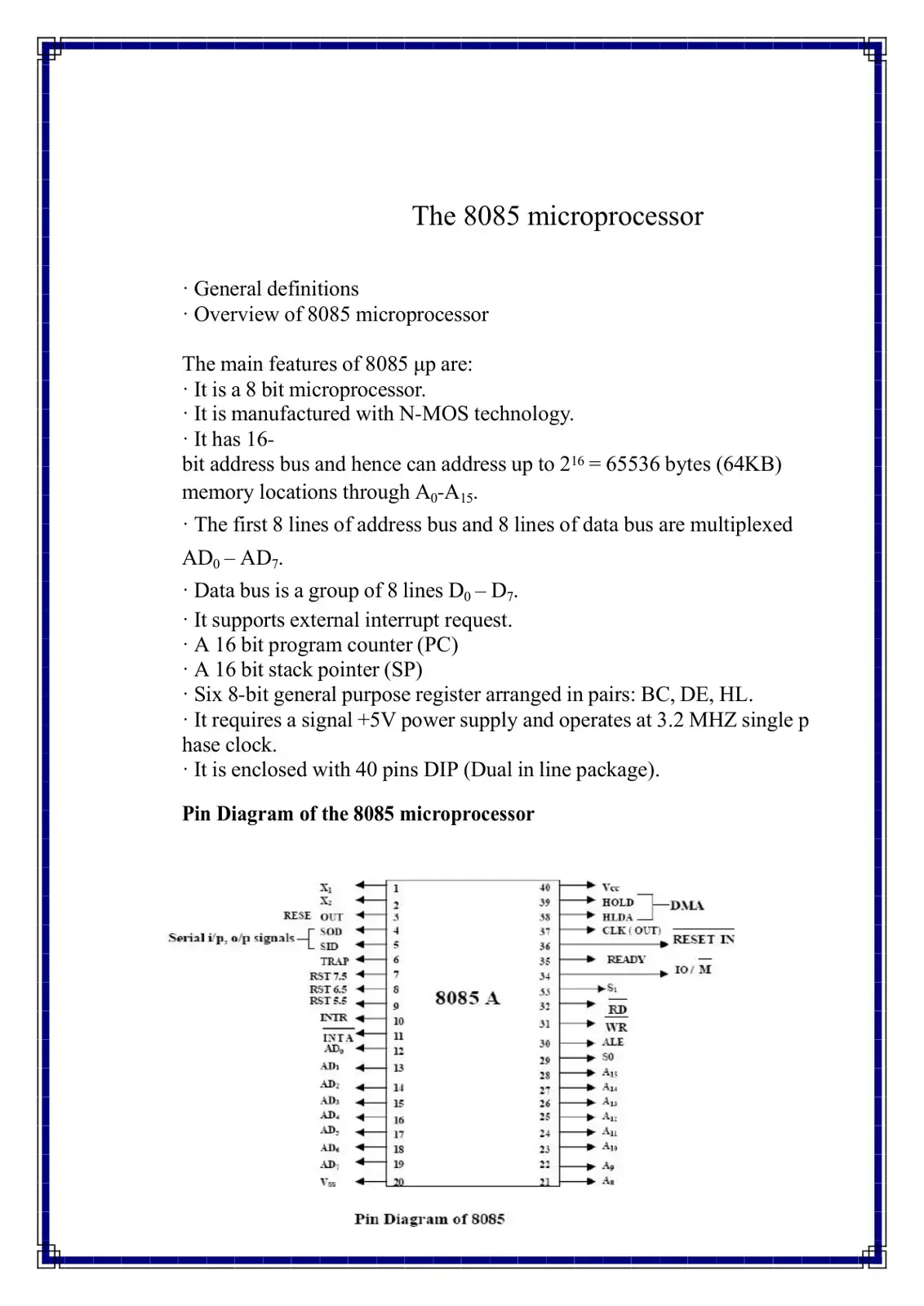 غلاف كتاب The 8085 Microprocessor