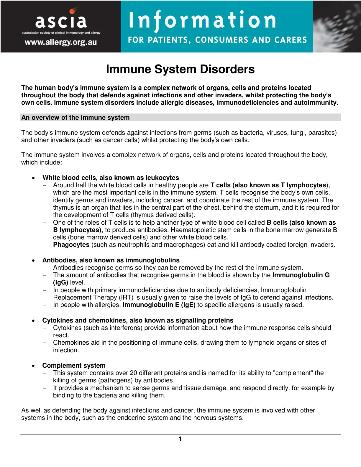غلاف كتاب Immune System Disorders