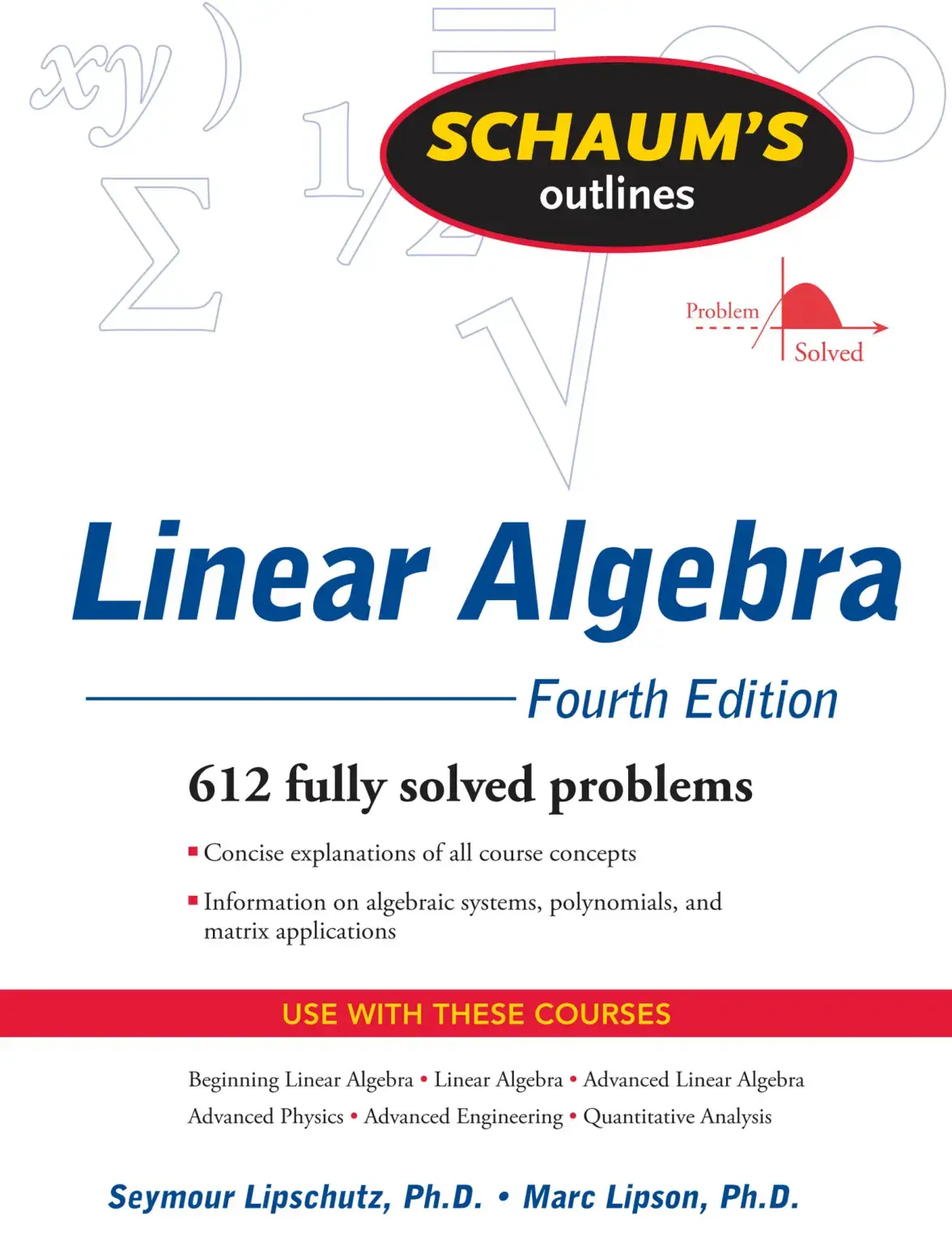 غلاف كتاب Linear Algebra Fourth Edition