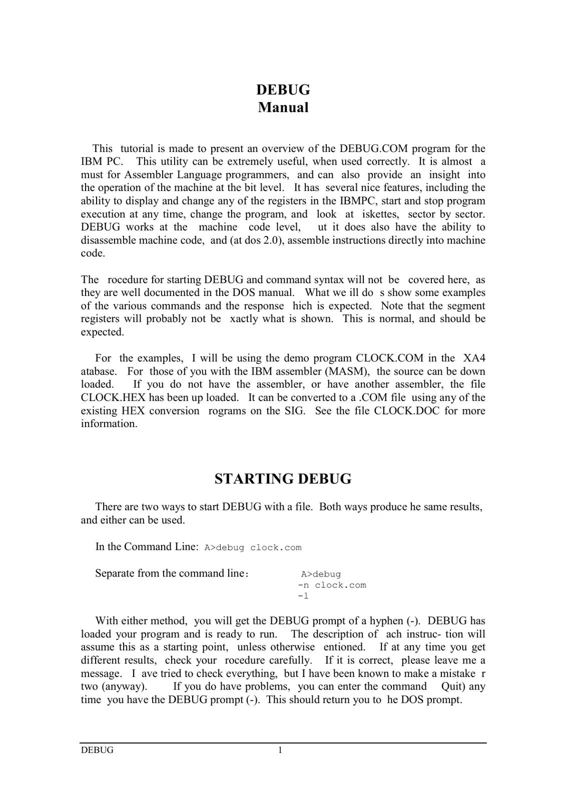 غلاف كتاب DEBUG Manual