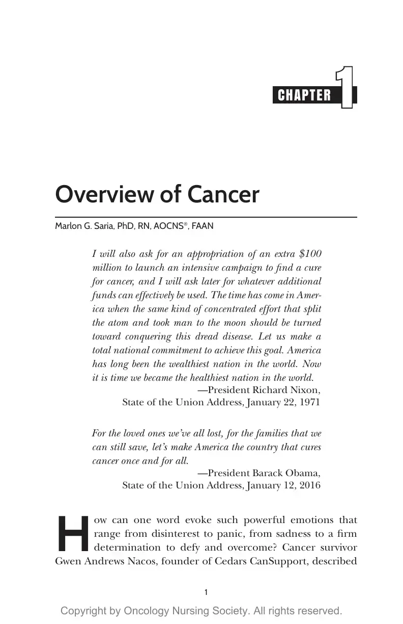 غلاف كتاب Overview of Cancer