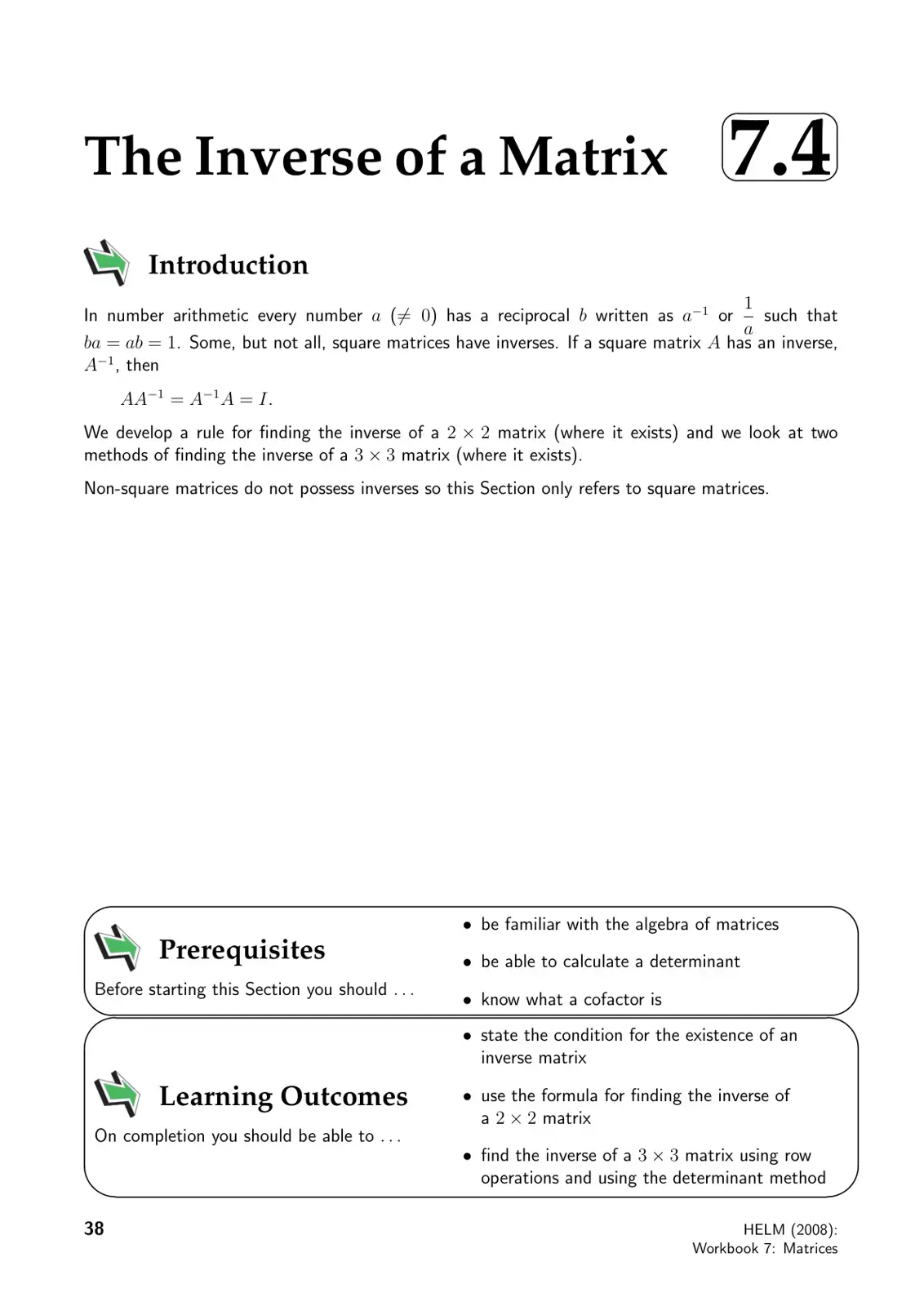 غلاف كتاب The Inverse of a Matrix
