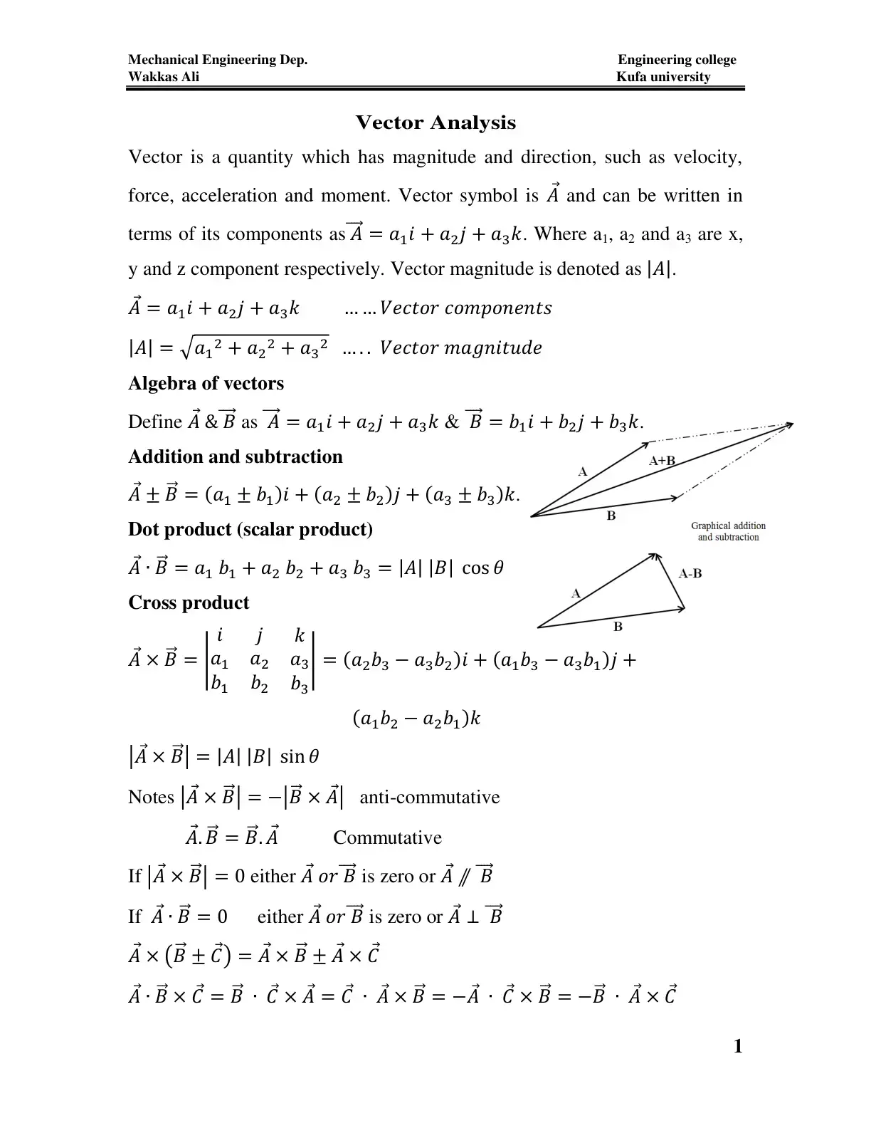 غلاف كتاب Vector Analysis