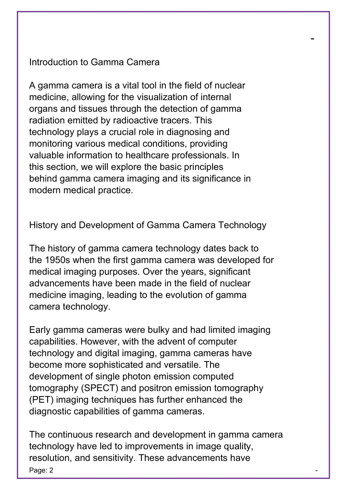غلاف كتاب Introduction to Gamma Camera