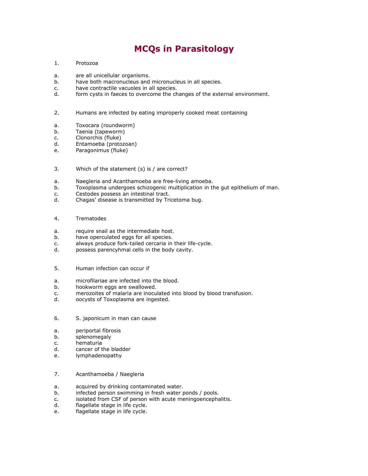 غلاف كتاب MCQs in Parasitology