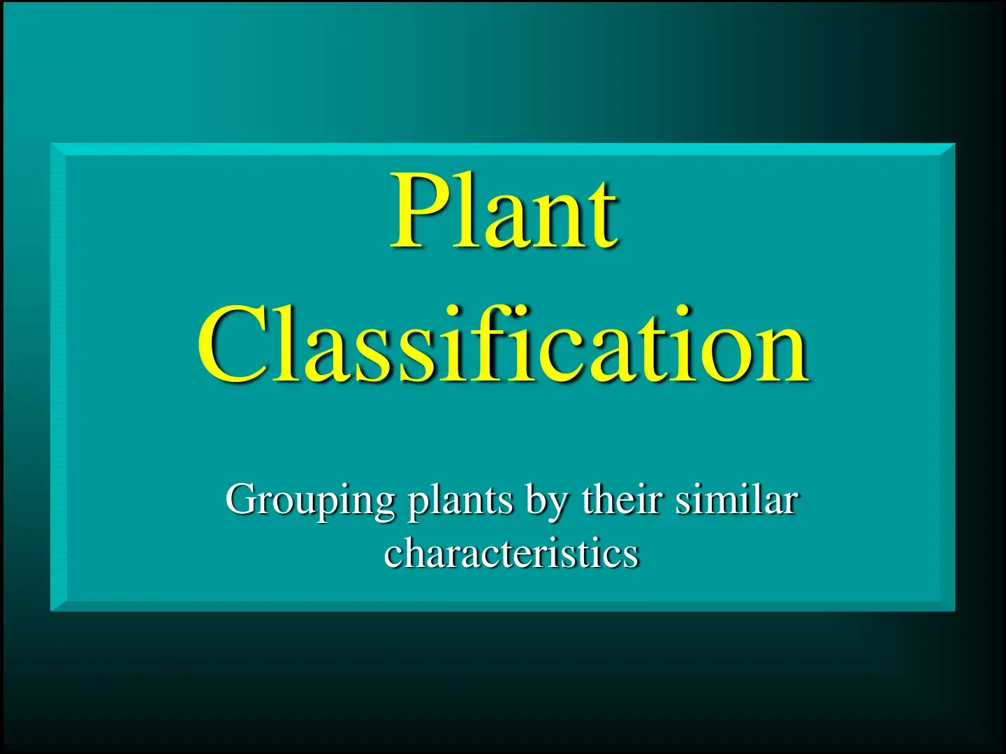 غلاف كتاب Plant Classification Grouping plants by their similar characteristics