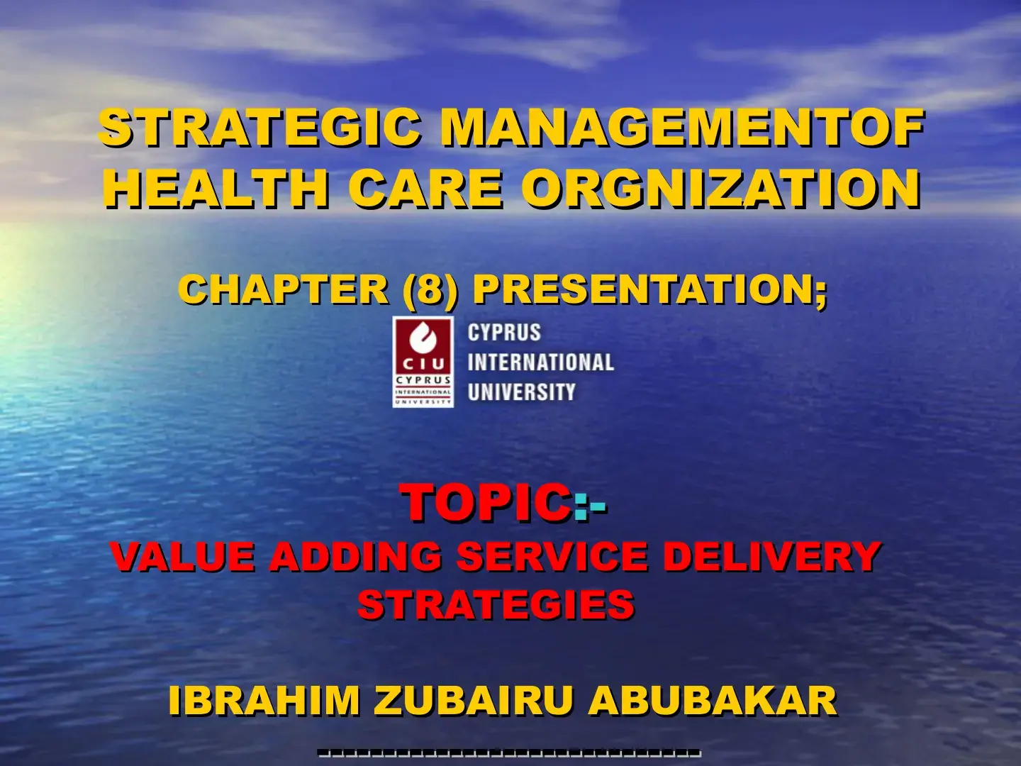 غلاف كتاب STRATEGIC MANAGEMENT OF HEALTH CARE ORGANIZATION