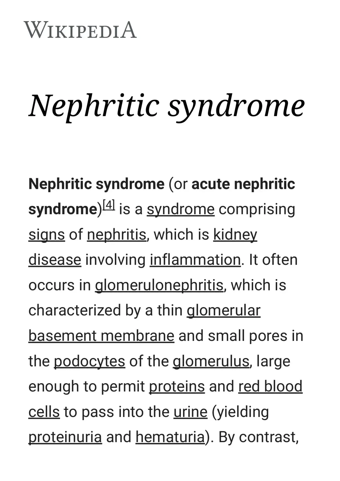 غلاف كتاب Nephritic syndrome