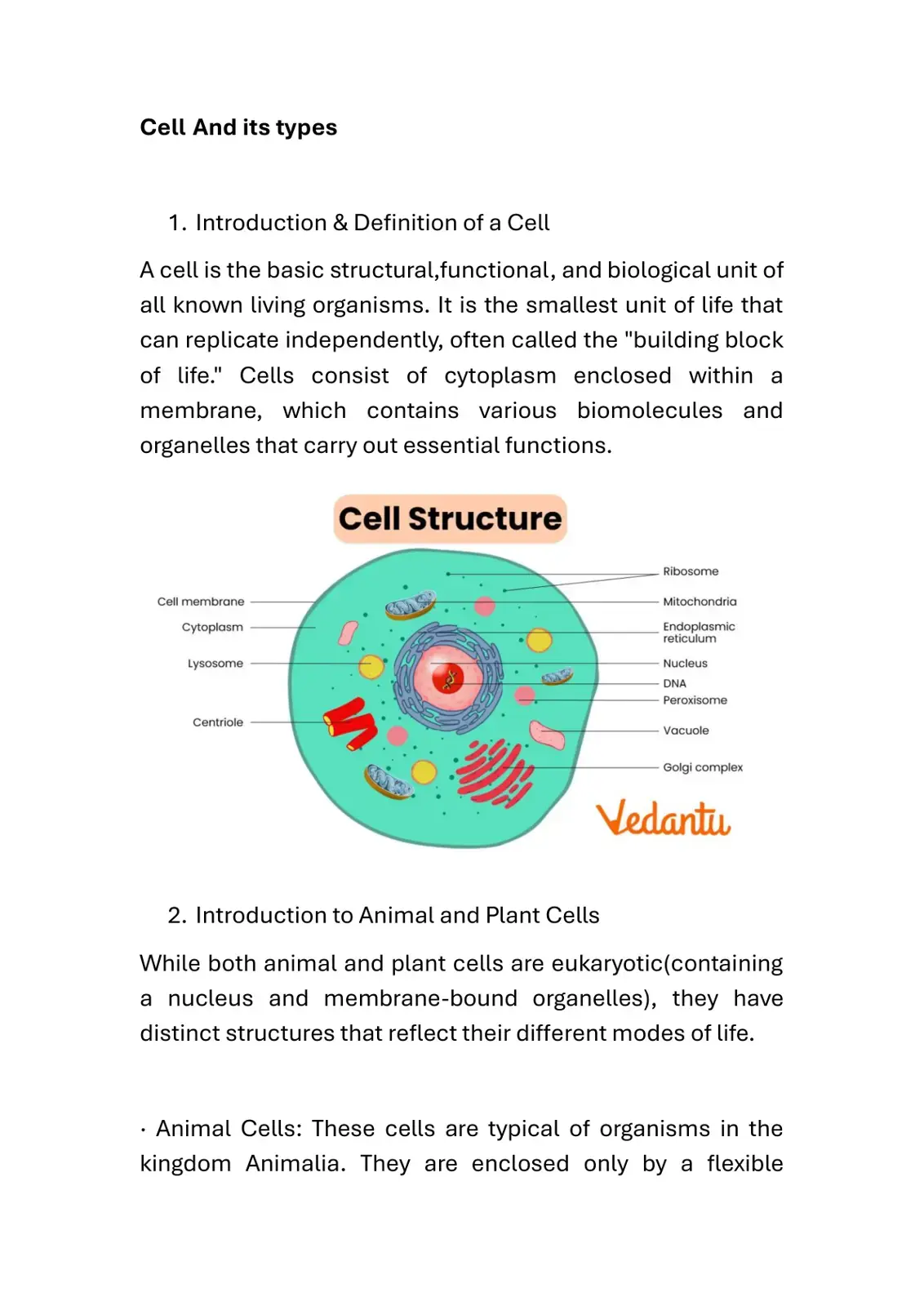 غلاف كتاب Cell And its types