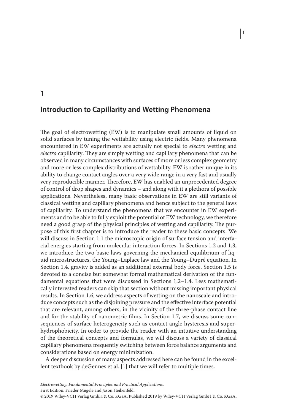 غلاف كتاب Introduction to Capillarity and Wetting Phenomena