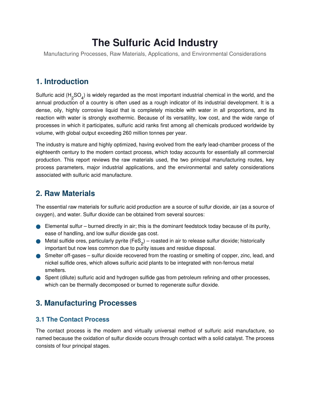 غلاف كتاب The Sulfuric Acid Industry: Manufacturing Processes, Raw Materials, Applications, and Environmental Considerations