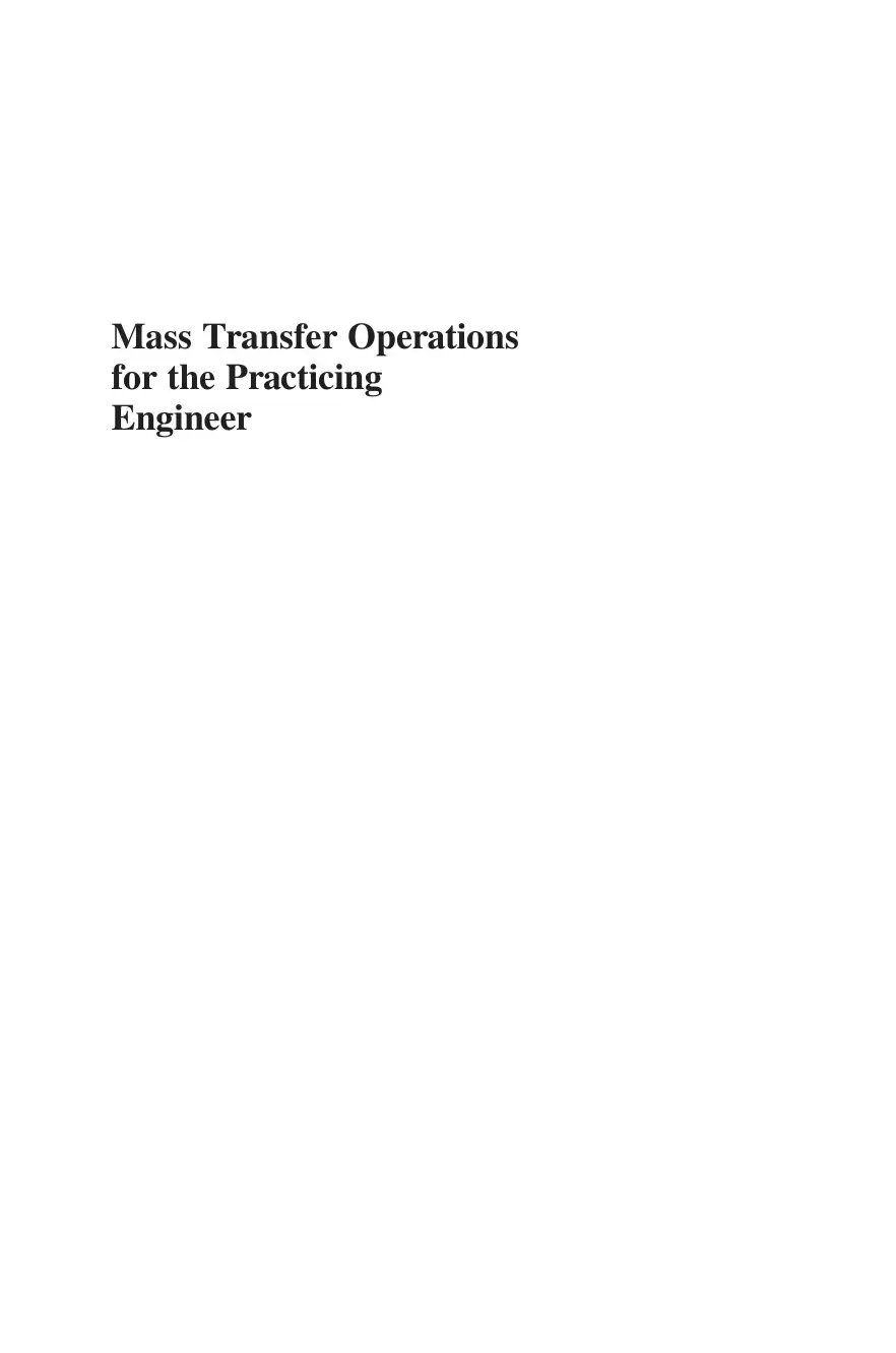 غلاف كتاب Mass Transfer Operations for the Practicing Engineer
