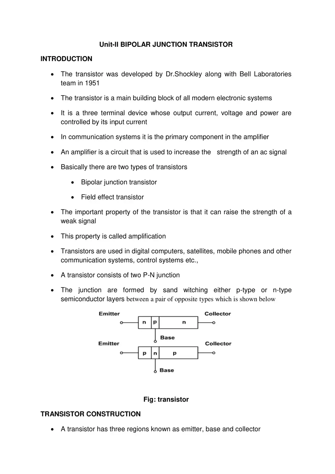 غلاف كتاب BIPOLAR JUNCTION TRANSISTOR