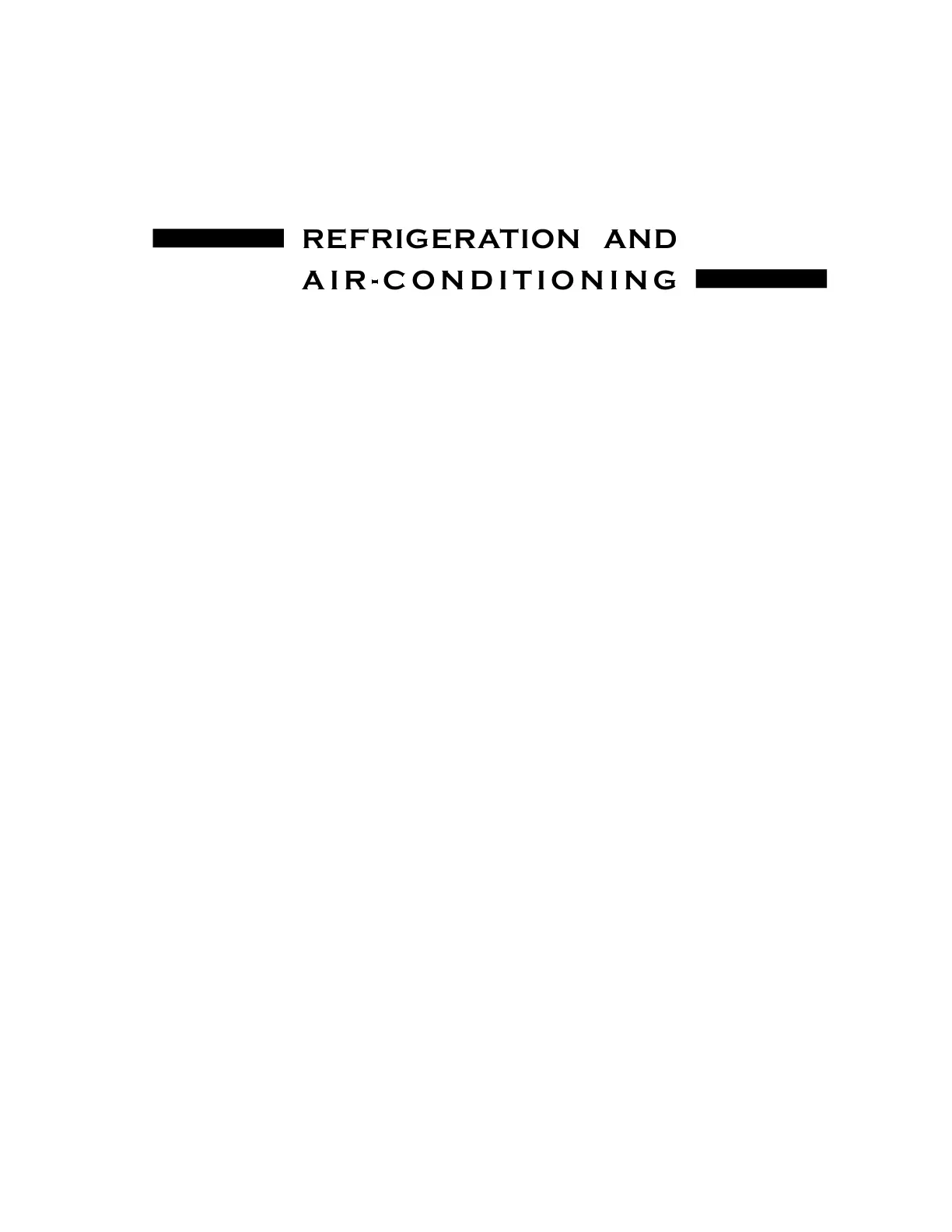 غلاف كتاب REFRIGERATION AND AIR-CONDITIONING