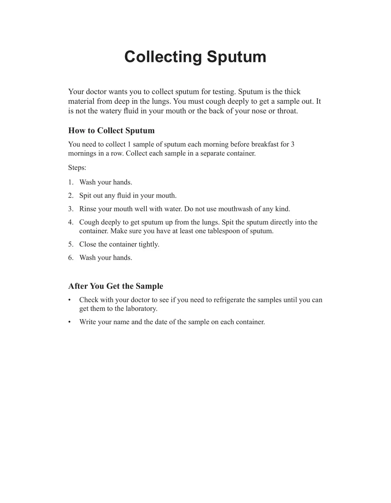 غلاف كتاب Collecting Sputum