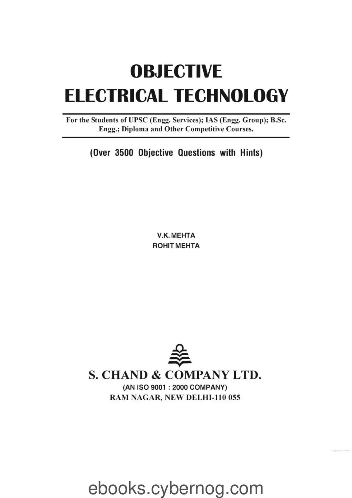 غلاف كتاب OBJECTIVE ELECTRICAL TECHNOLOGY