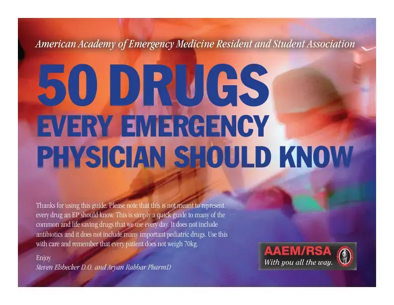 غلاف كتاب 50 DRUGS EVERY EMERGENCY PHYSICIAN SHOULD KNOW