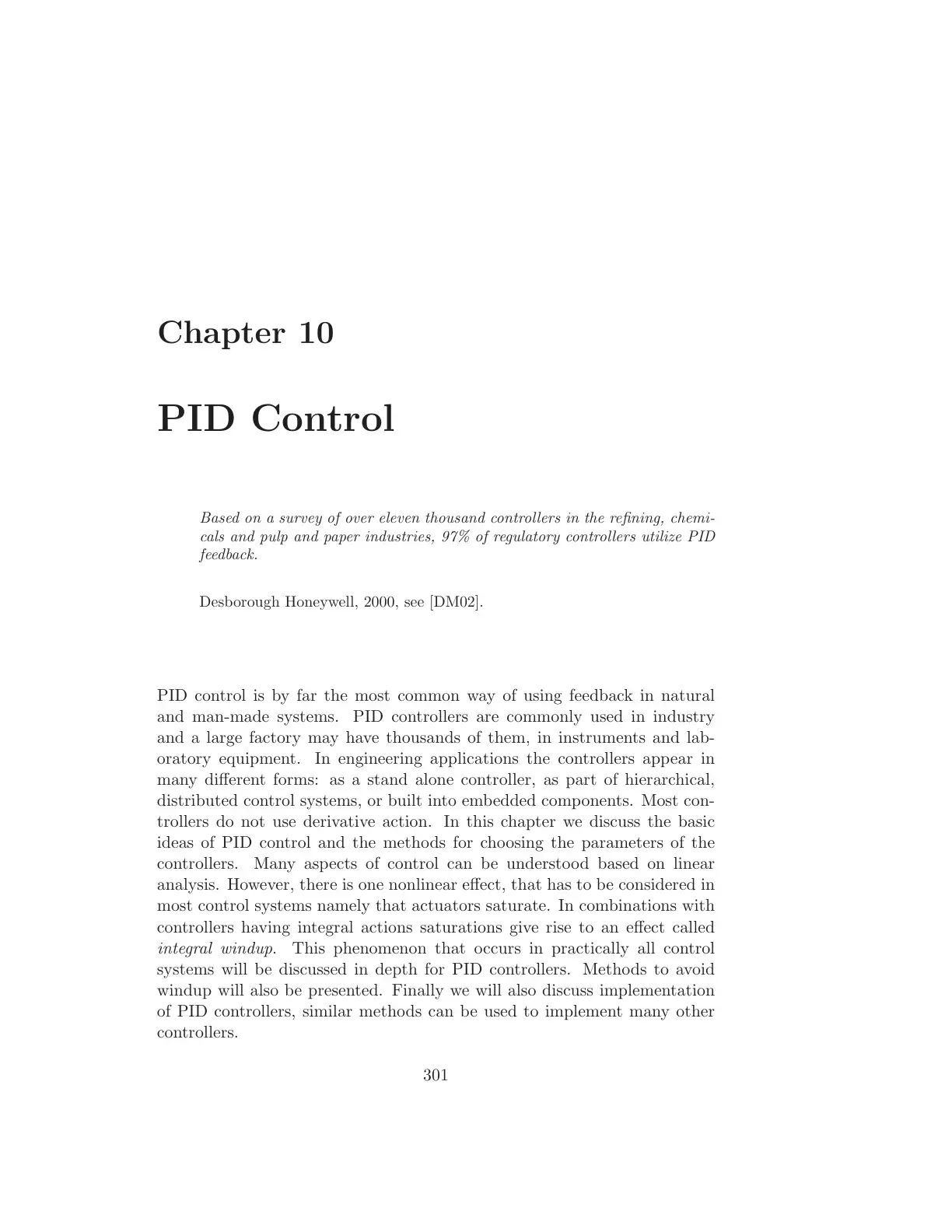 غلاف كتاب Chapter 10: PID Control