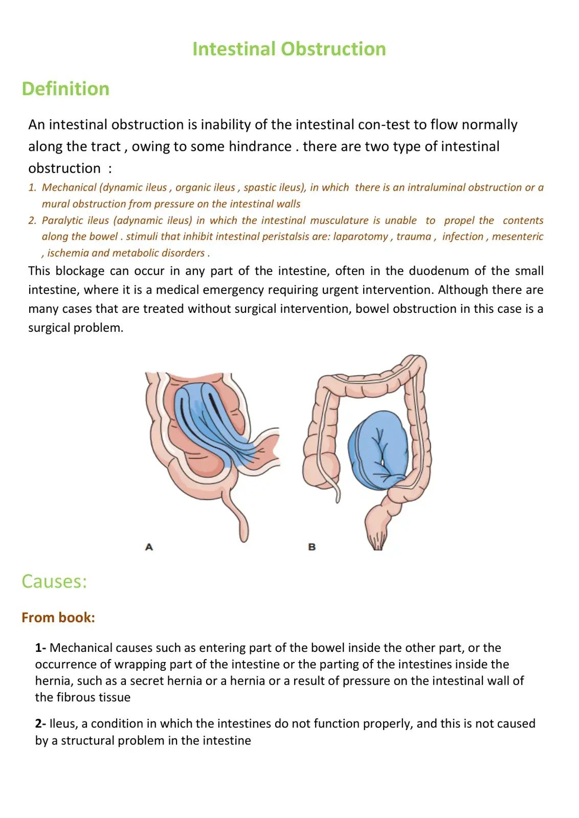غلاف كتاب Intestinal Obstruction