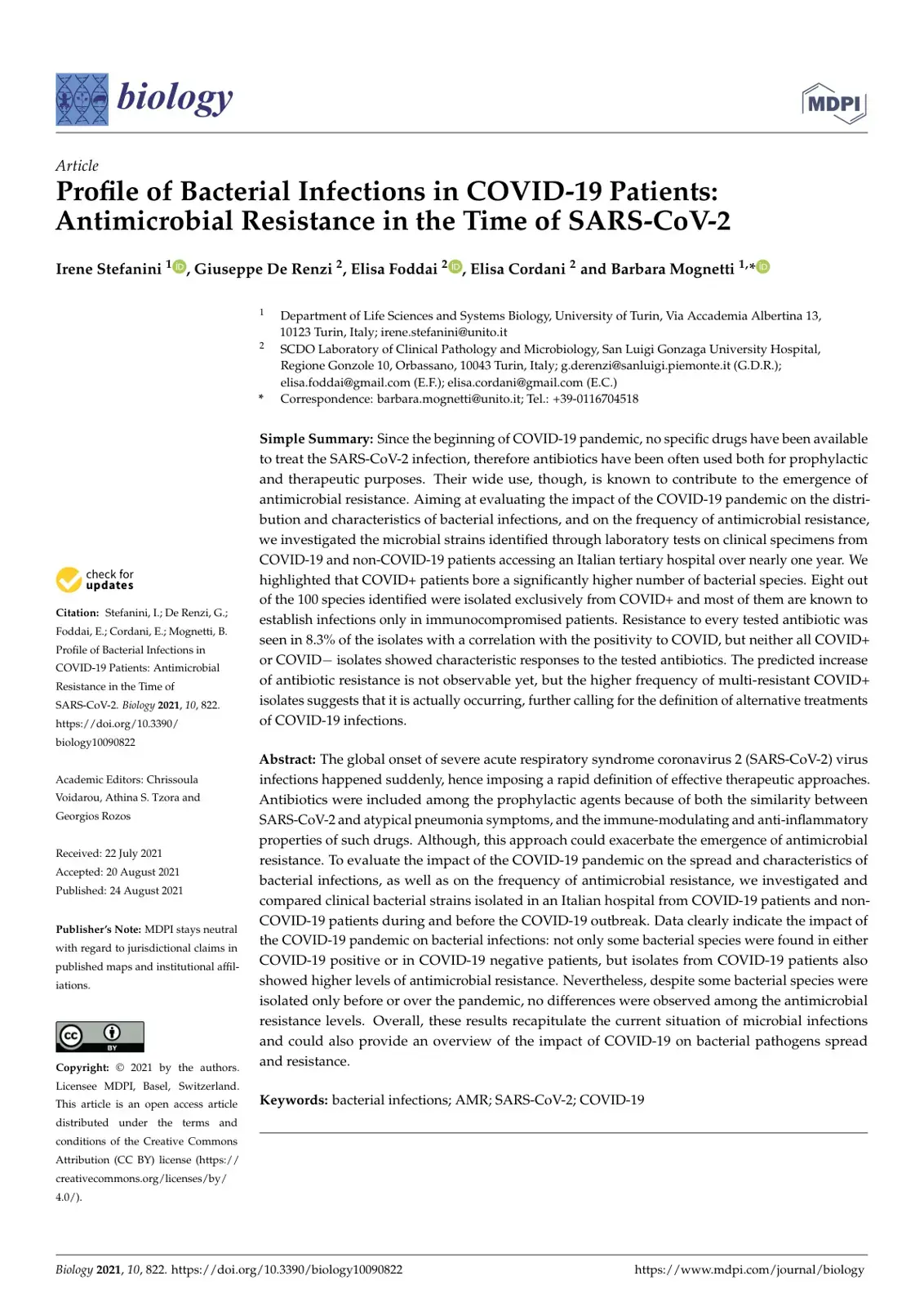 غلاف كتاب Profile of Bacterial Infections in COVID-19 Patients: Antimicrobial Resistance in the Time of SARS-CoV-2