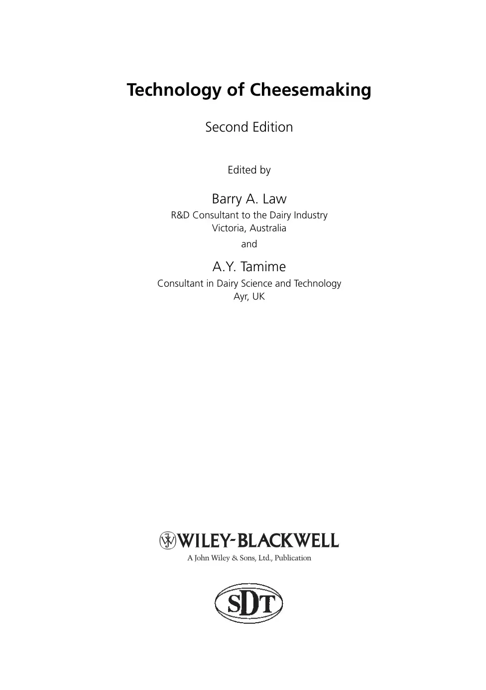 غلاف كتاب Technology of Cheesemaking