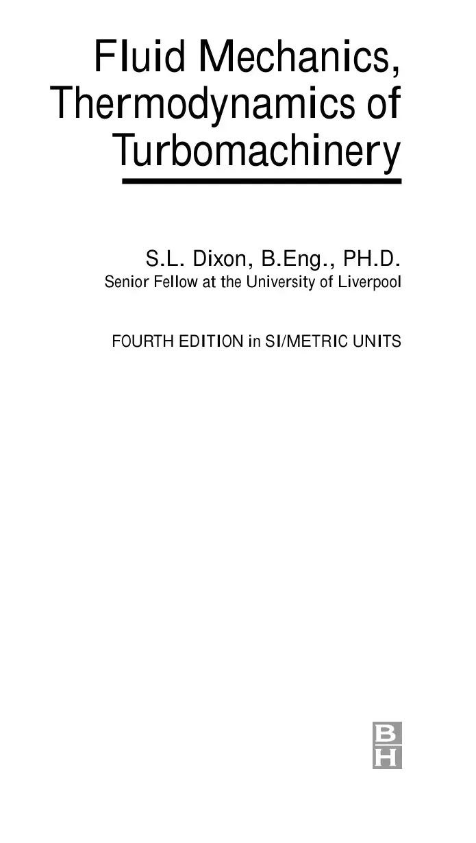 غلاف كتاب Fluid Mechanics, Thermodynamics of Turbomachinery